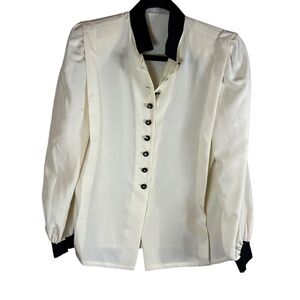 Vintage The Mediterranean Seattle by Roberto Avolio Milano 100%Silk Blouse Small